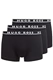 Hugo Boss 3 Pack Men elástico de algodón Calzoncillos Boxer,: Color: Black | Size: Large